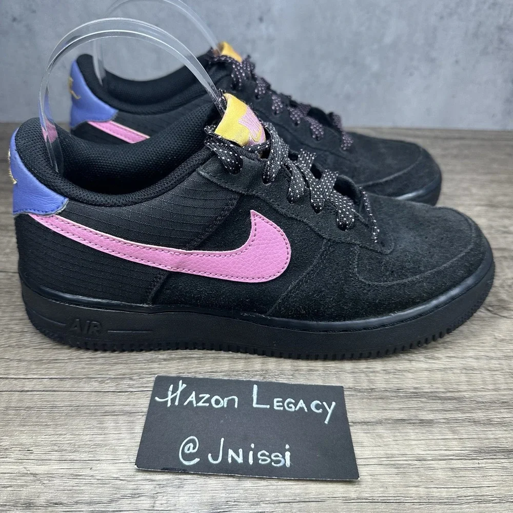 Nike Air Force 1 LV8 2‎ GS~Black Magic Flamingo Sneakers~(CN5710-001)~Size 7Y